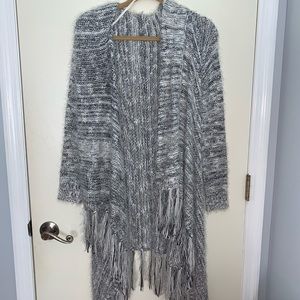 Black and White Long Sleeve Cardigan